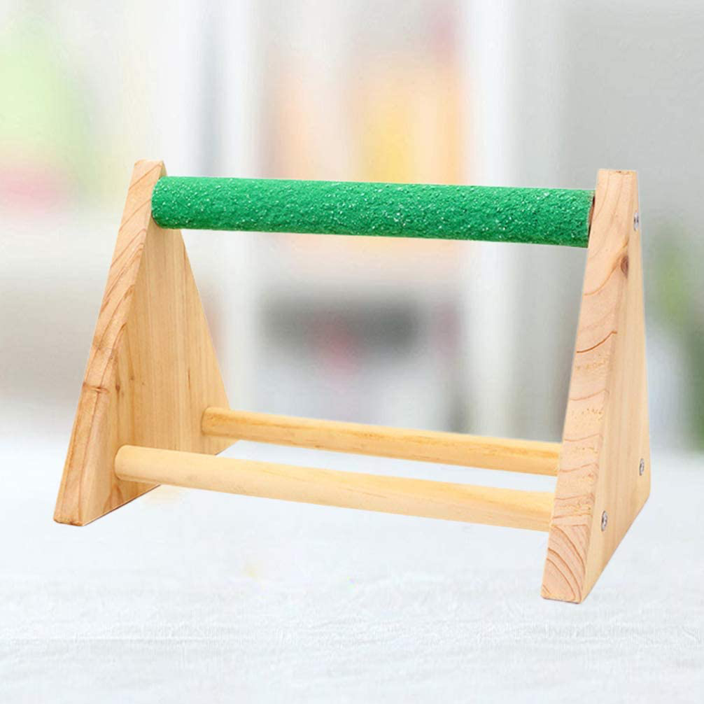 POPETPOP Bird Stand Rack - Chicken Perch Chicken Wood Stand Chicken Toy for Hens Handmade Chicken Swing Bird Perch Stand Toy for Parrot Hens Macaw Animals & Pet Supplies > Pet Supplies > Bird Supplies > Bird Gyms & Playstands POPETPOP   