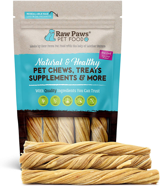 Raw Paws Premium 5" Green Beef Tripe Twists for Dogs - Packed in USA - Grass-Fed, Free-Range Green Tripe Sticks for Dogs - Odor-Free, Crunchy Tripe Dog Treats - All-Natural Tripe Sticks Chews Animals & Pet Supplies > Pet Supplies > Small Animal Supplies > Small Animal Treats Raw Paws   