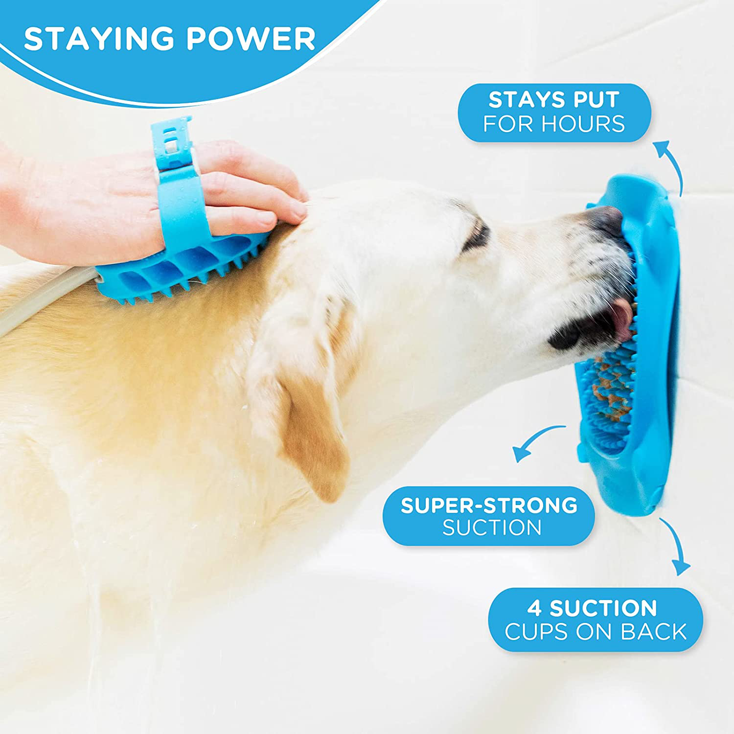 Aquapaw XL Slow Treater Treat-Dispensing Licky Mat – Puzzle Feeder Toy/Licking Pad for Dogs & Other Large Pets, Suctions to Wall/Floor – Relieves Boredom & Anxiety during Grooming, Vet Visits & Storms Animals & Pet Supplies > Pet Supplies > Dog Supplies > Dog Kennels & Runs Aquapaw   