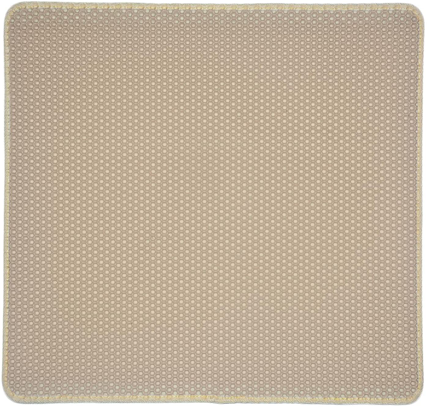 Cat Litter Mat, EVA Litter Box Trapping Mat 1.8" X 11.8", Honeycomb Washable(Black) Animals & Pet Supplies > Pet Supplies > Cat Supplies > Cat Litter Box Mats GEZICHTA beige  