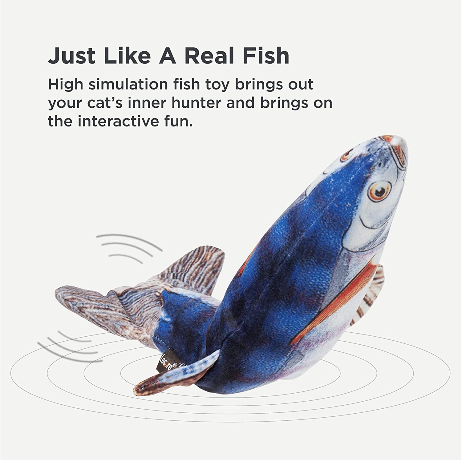 Lesure Electric Floppy Fish Cat Toy - Flopping Fish Toy for Dogs, Interactive Moving Cat Toys for Indoor Cats, Cat Exercise Toy with Catnip Packet Animals & Pet Supplies > Pet Supplies > Cat Supplies > Cat Toys Bedsure Comfy Pet   
