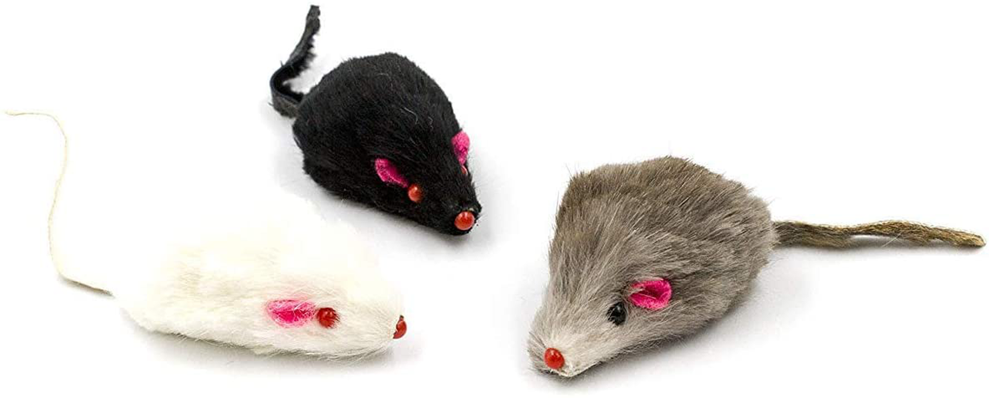 AXEL PETS 20 Furry Mice with Catnip and Rattle Sound Made of Real Rabbit Fur Interactive Catch Play Mouse Toy for Cat, Pack of 20 Mice Animals & Pet Supplies > Pet Supplies > Cat Supplies > Cat Toys AXEL PETS   