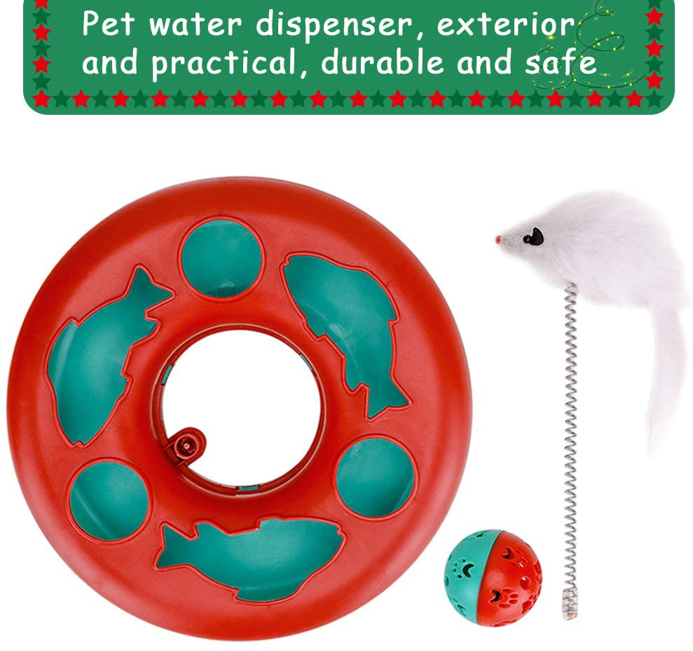 Cat Toys, Cat Toys for Indoor Cats,Interactive Kitten Toys Roller Tracks with Catnip Spring Pet Toy with Exercise Balls Teaser Mouse Animals & Pet Supplies > Pet Supplies > Cat Supplies > Cat Toys Pawzone   