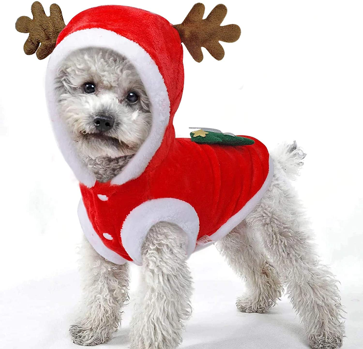 Pet Dog Christmas Clothes Costume, Dog Clothes for Small Medium Dogs and Cats Animals & Pet Supplies > Pet Supplies > Dog Supplies > Dog Apparel Puoyis X-Large  