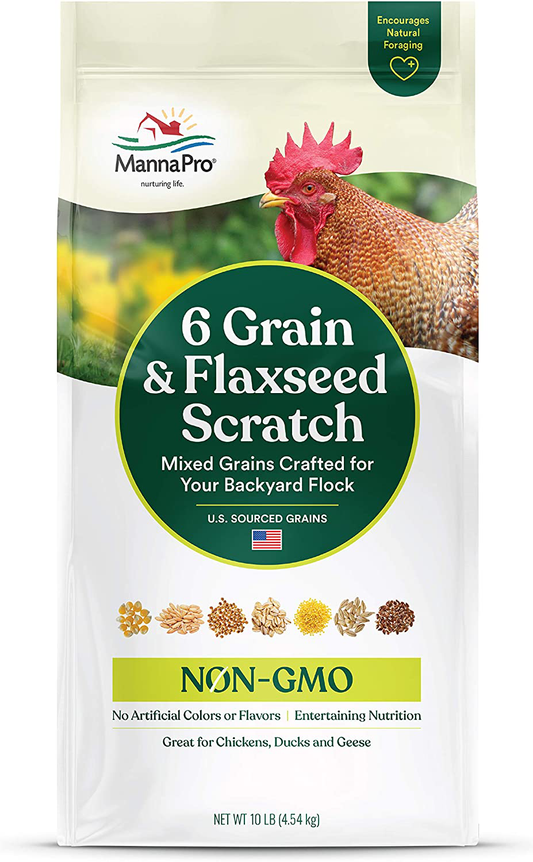 Manna Pro Chick Starter and Grower Animals & Pet Supplies > Pet Supplies > Bird Supplies > Bird Treats Manna Pro 6 Grain and Flaxseed Scratch  