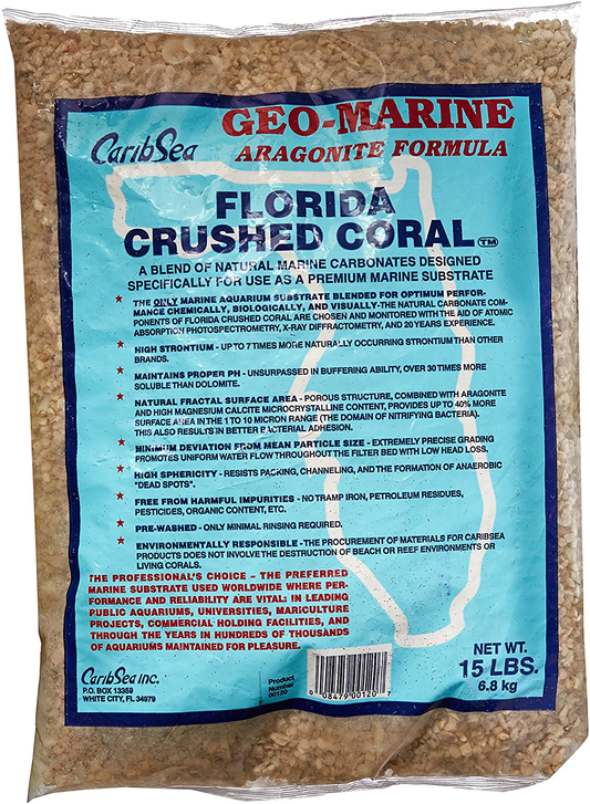 Carib Sea ACS00120 Crushed Coral for Aquarium, 15-Pound Animals & Pet Supplies > Pet Supplies > Fish Supplies > Aquarium Gravel & Substrates Carib Sea   