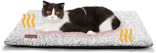Self Warming Cat Bed Self Heating Cat Dog Mat Extra Warm Thermal Pet Pad for Indoor Outdoor Pets with Removable Cover Non-Slip Bottom Washable