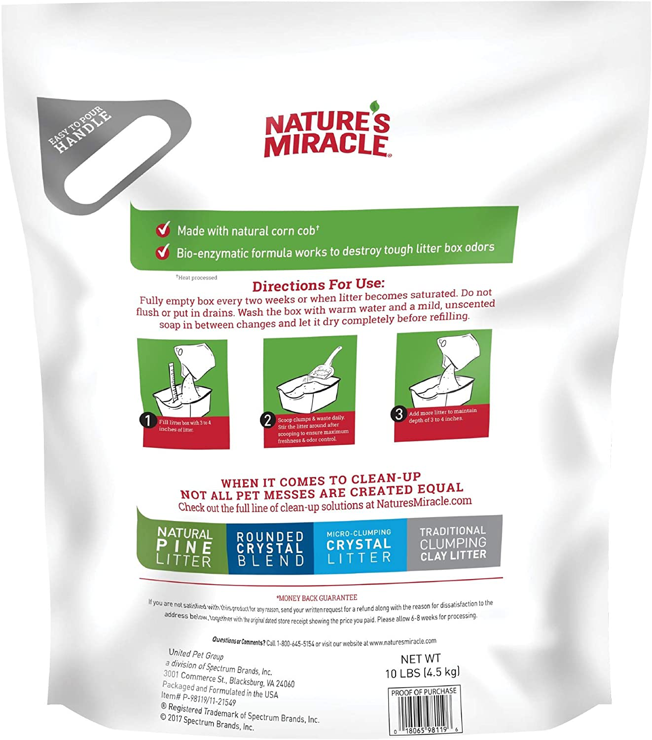 Nature'S Miracle Premium Clumping Corn Cob Litter, Tough Odor Bio-Enzymatic Formula, Dust Free Animals & Pet Supplies > Pet Supplies > Cat Supplies > Cat Litter Nature's Miracle   