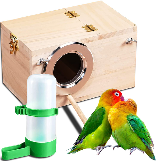 Chenchen Parakeet Nest Box House,Wooden Breeding Box,Suitable for Parakeets Lovebirds, Small Birds Parrot Mating Box Animals & Pet Supplies > Pet Supplies > Bird Supplies > Bird Cage Accessories Chenchen s  