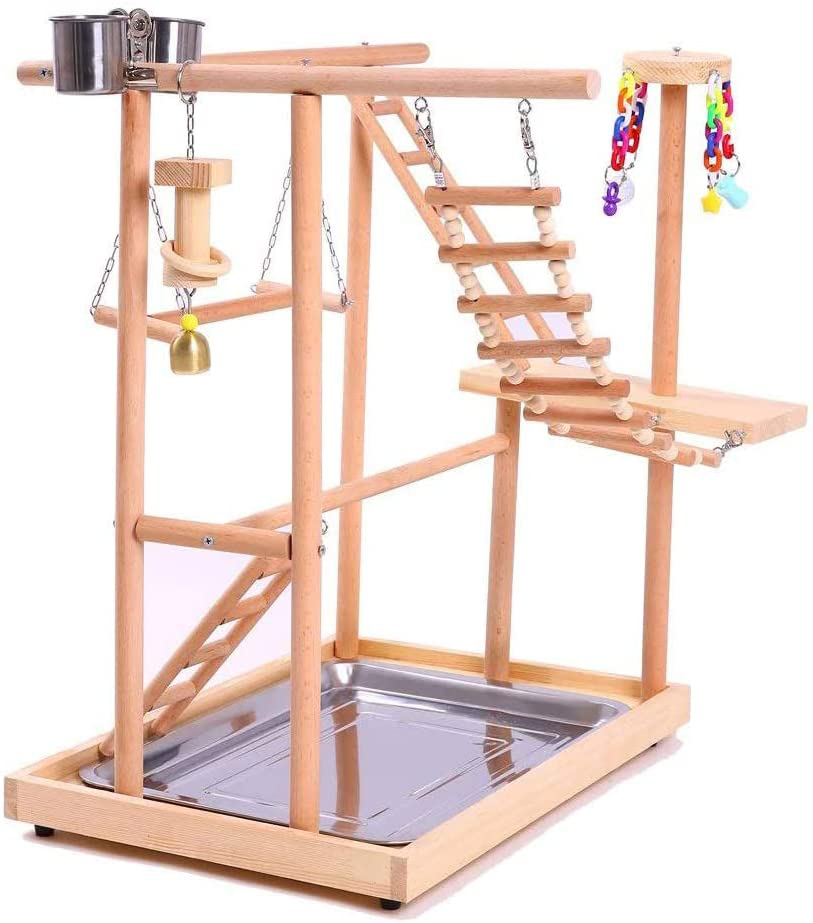 ASDFGHJKL Bird Perches Nest Play Stand Gym/Parrot Interactive Playground, Bird Perch Platform Stand Swing Bridge Wood Climb Ladders for Parrot Animals & Pet Supplies > Pet Supplies > Bird Supplies > Bird Gyms & Playstands asdfghjkl   