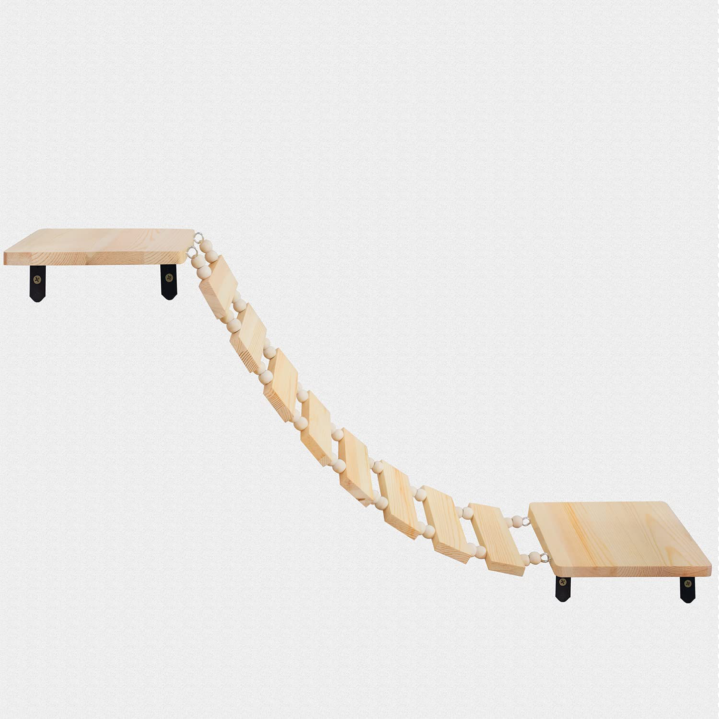 Cat Bridge Ladder Wooden Cloud Shelf Board Handcrafted Springboard Climbing Frame Combination Wall-Mounted Steps & Bed Natural Wood Jumping Platform for Cats Perch to Rest and Play Animals & Pet Supplies > Pet Supplies > Cat Supplies > Cat Furniture MiDube   