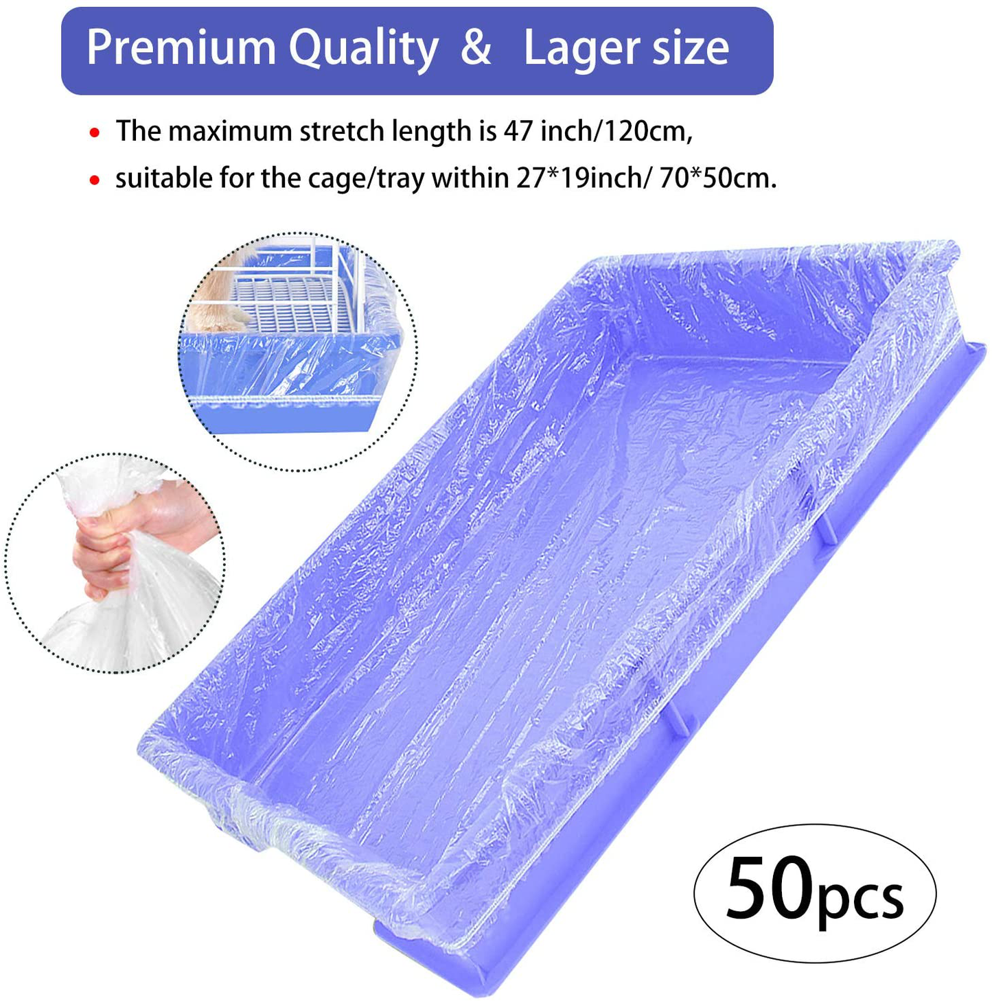 Disposable Rabbit Cage Liner, Clear Plastic Bunny Cage Liner Bag Universal Toilet Film for Bunny Hamster Totoro Hedgehog and Small Animals Cage… Animals & Pet Supplies > Pet Supplies > Small Animal Supplies > Small Animal Bedding upcessory   