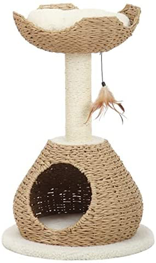 Petpals Hand-Made Paper Rope Natural Bowl Shaped with Perch Cat Tree Animals & Pet Supplies > Pet Supplies > Cat Supplies > Cat Furniture PetPals   