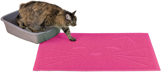 Furhaven Pet - Cat Litter Floor Mat Protector, Litter Box Storage Cabinet, & Secure Living Room Dog Crate End Table for Dogs & Cats - Multiple Styles & Colors Animals & Pet Supplies > Pet Supplies > Cat Supplies > Cat Litter Box Mats Furhaven Princess Pink Litter Mat One Size