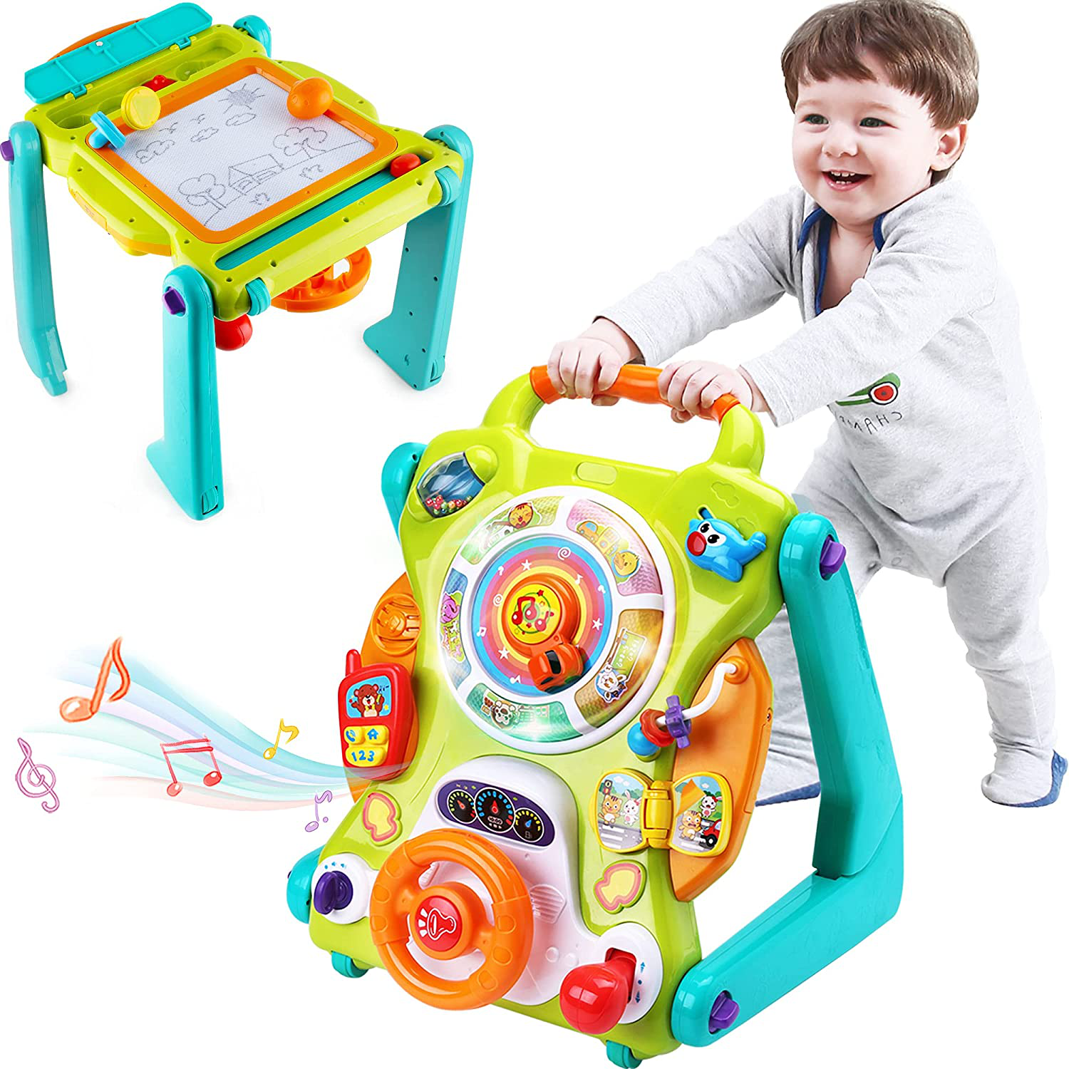 Iplay, Ilearn 3 in 1 Baby Walker Sit to Stand Toys, Kids Activity Center, Toddlers Musical Fun Table, Lights and Sounds, Learning, Birthday Gift for 9, 12, 18 Months, 1, 2 Year Old, Infant, Boy, Girl Animals & Pet Supplies > Pet Supplies > Bird Supplies > Bird Gyms & Playstands iPlay, iLearn   