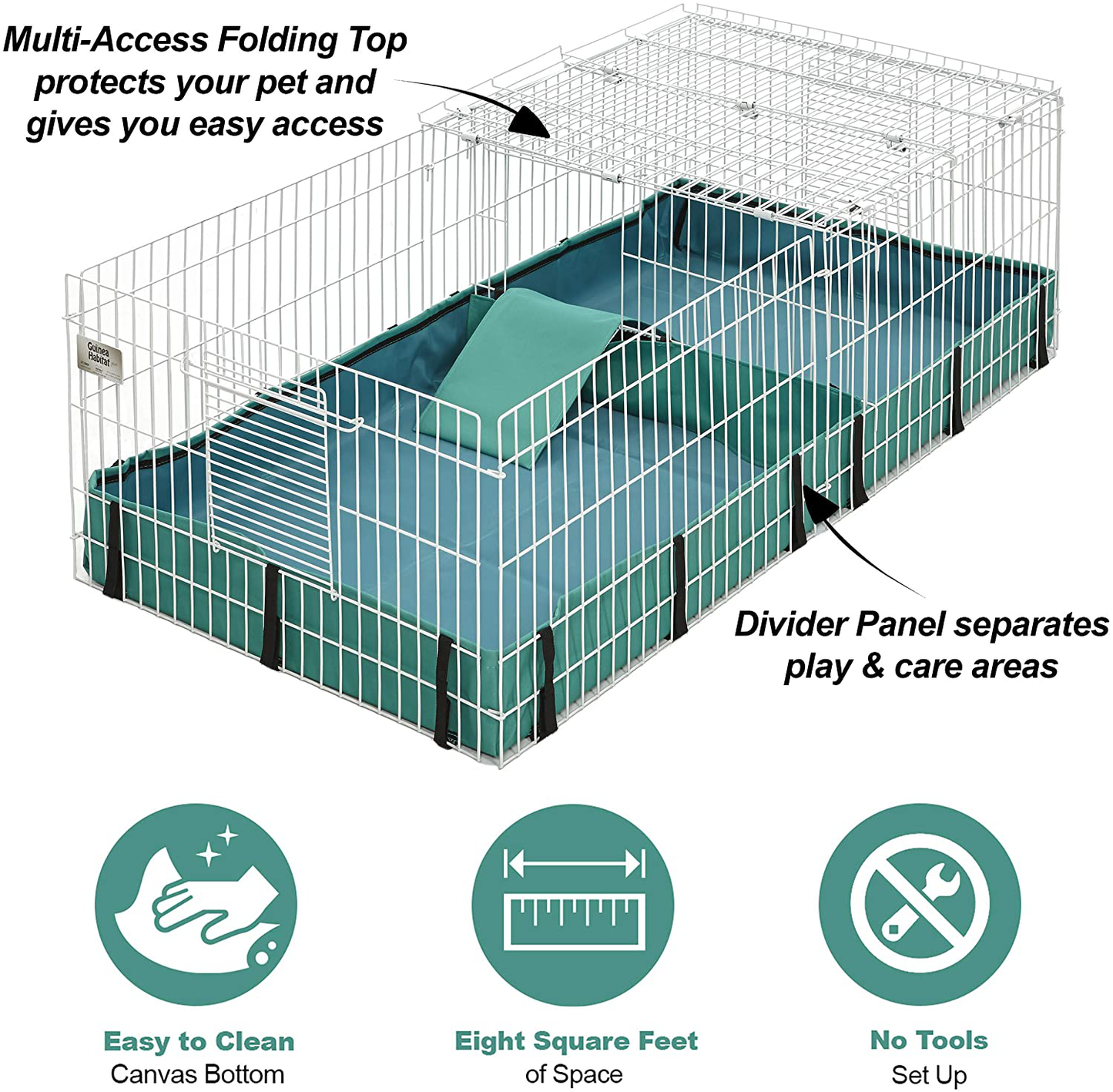 Guinea Habitat Guinea Pig Cage by Midwest Animals & Pet Supplies > Pet Supplies > Small Animal Supplies > Small Animal Habitat Accessories MidWest Homes for Pets   