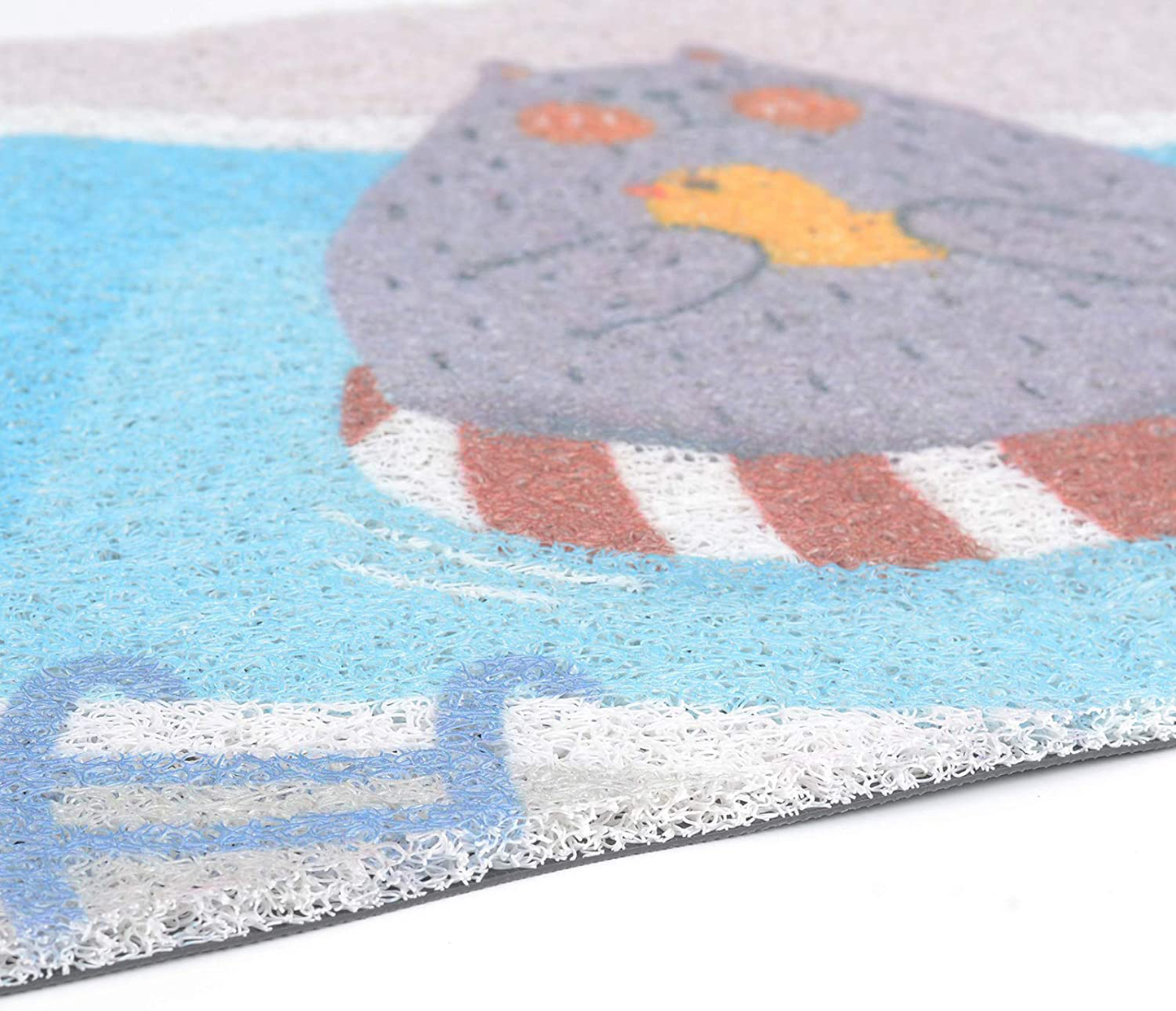 Cat Litter Mat,Cute Cartoon Pattern Small Cat Litter Mats for Floor Litter Trapping Mat Kitty Scatter Control Rug Durable Pet Litter Rugs for Cats Kitten Puppy Dogs Rabbits Scratch Proof,19.7"X13.8" Animals & Pet Supplies > Pet Supplies > Cat Supplies > Cat Litter Box Mats GOURIDA   