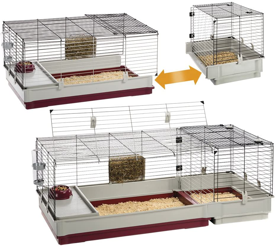 Krolik XXL Rabbit Cage W/Wire Extenstion | Rabbit Cage Includes All Accessories & Measures