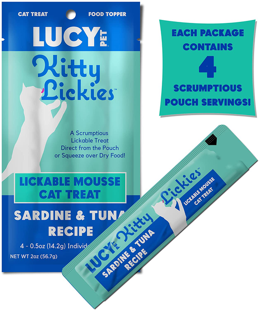 Lucy Pet Products Kitty Lickies Mousse Cat Treat Sardine & Tuna Recipe 2Oz Animals & Pet Supplies > Pet Supplies > Cat Supplies > Cat Treats Lucy Pet Products   