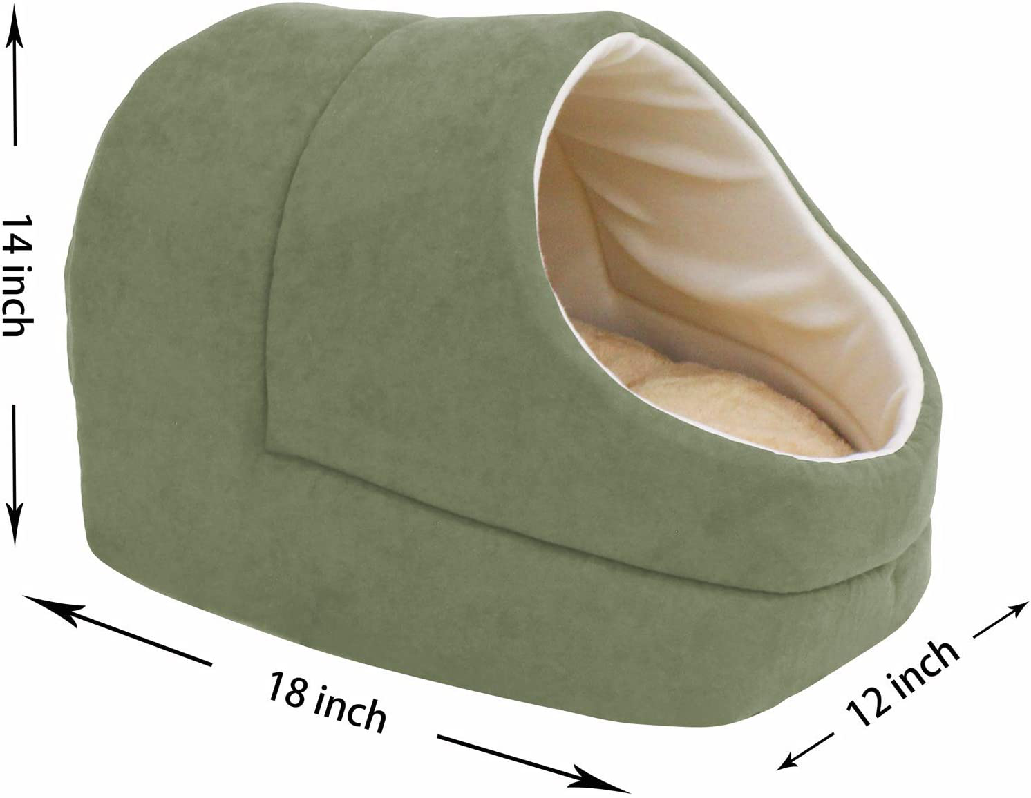 GOOPAWS Cat Cave for Cat and Warming Burrow Cat Bed, Pet Hideway Sleeping Cuddle Cave