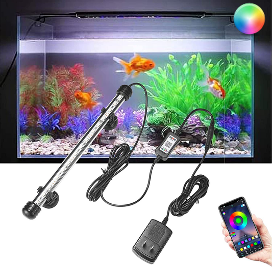 DOCEAN Aquarium Lighting Fish Tank Light with APP Control, RGB Color Changing, with Timer 15 Leds, 11 Inch/28Cm Animals & Pet Supplies > Pet Supplies > Fish Supplies > Aquarium Lighting DOCEAN 11 Inch With App Control  