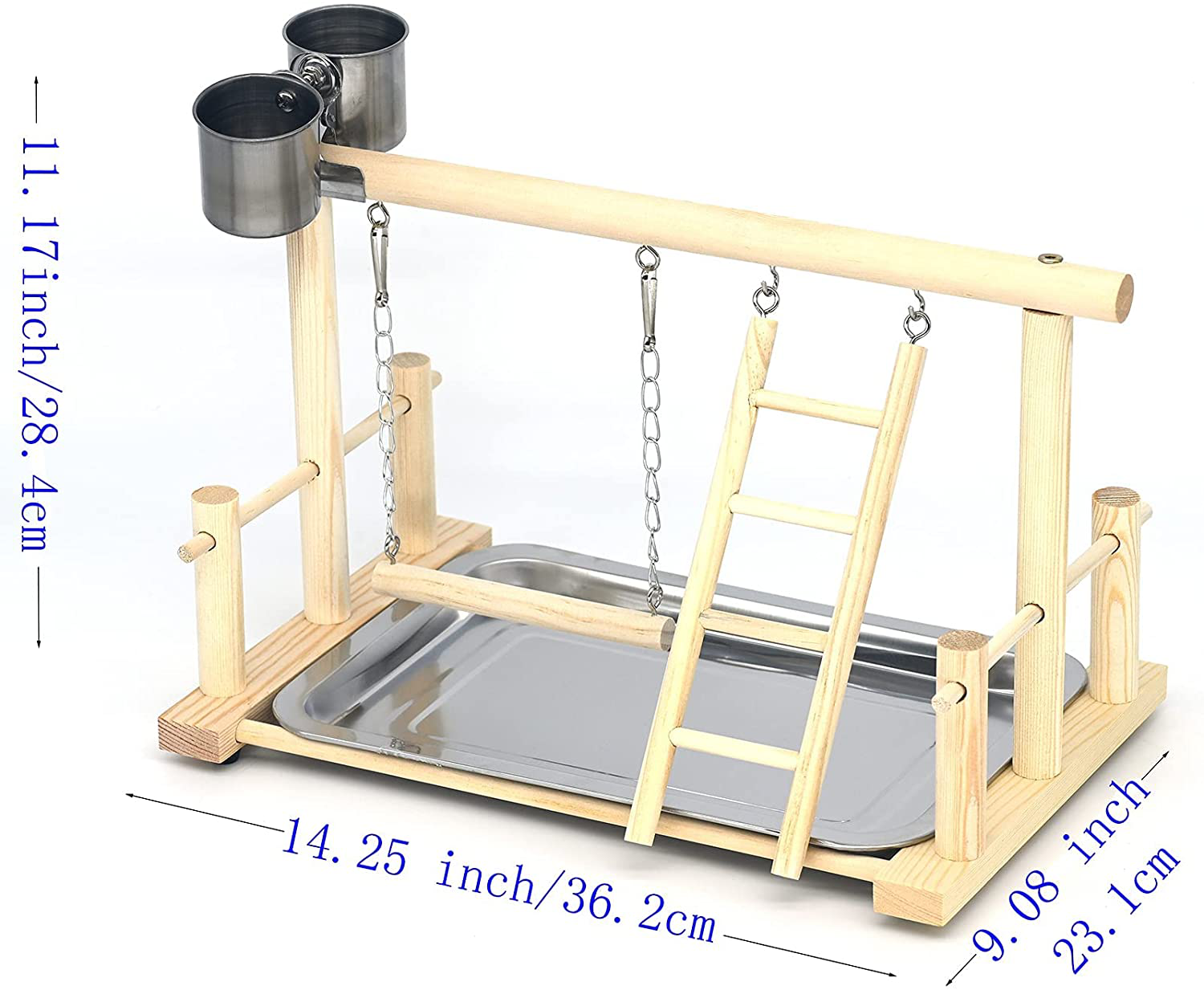 Vootee Bird Rack Playstand,Bird Playground Parakeet Cockatiel Parrot Gym Playground Natural Wood Playstand for Birds,Bird Perchesactivity Stand 11.17 X 14.25 X 9.08 Inches Animals & Pet Supplies > Pet Supplies > Bird Supplies > Bird Gyms & Playstands VooTee   