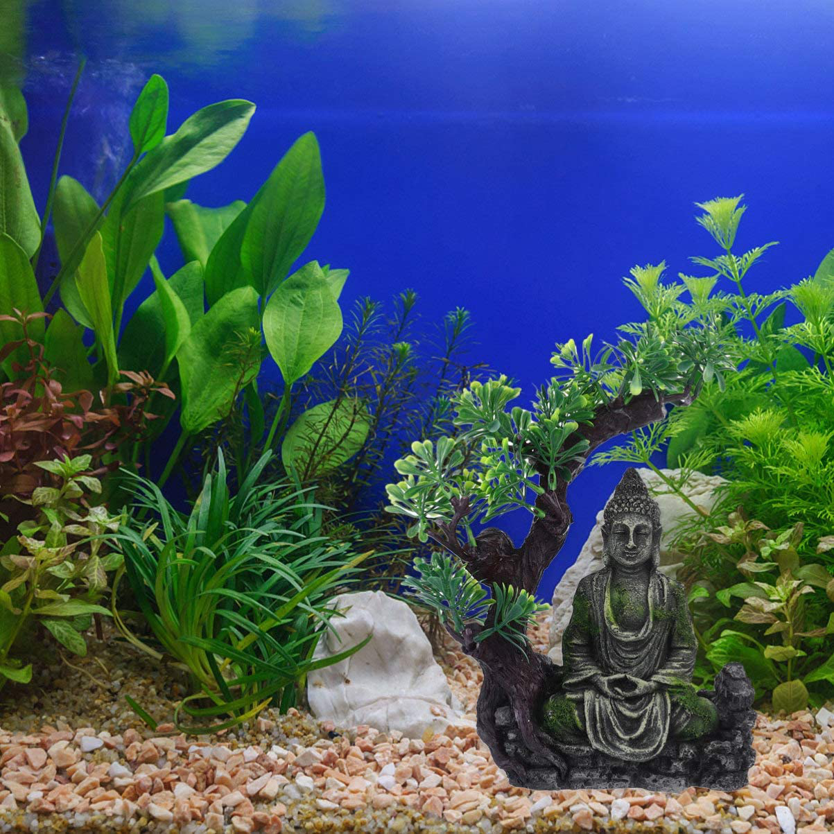 Fish Tank Ornaments Aquarium Decoration Fish Tank Accessories Landscaping Ornaments Resin Crafts Resin Buddha Statue Animals & Pet Supplies > Pet Supplies > Fish Supplies > Aquarium Decor POPETPOP   