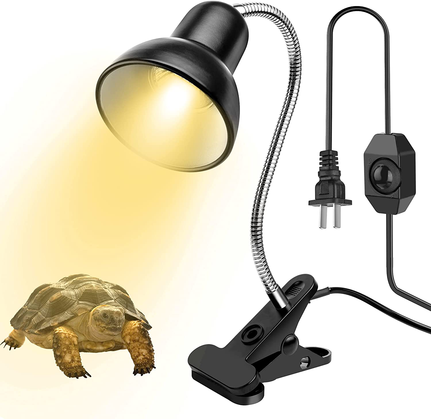 Reptile Heat Lamp, Pet Habitat Heat Lamp, Reptile Basking Lamp, UVA UVB Basking Spot Heat Lamp with 360° Rotatable Clip and 3 Bulbs(1 Pcs 25W+ 2 Pcs 50W) (Reptile Heat Lamp) Animals & Pet Supplies > Pet Supplies > Reptile & Amphibian Supplies > Reptile & Amphibian Habitat Heating & Lighting ipetee Reptile Heat Lamp  