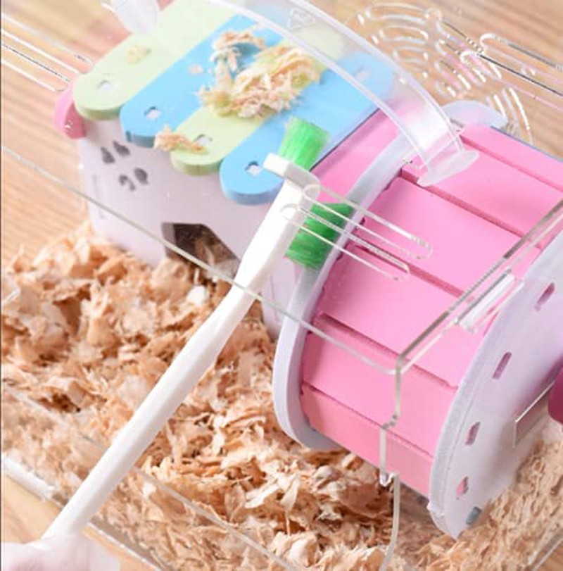 UNMOT Pet Cage Cleaner Set for Rabbit Cages Guinea Pig Hamster Cat Ferret Birds Parrot Chinchilla for Small Animals Pet Playpen Bedding Cleaning Brush Dustpan and Broom Foam Sponge
