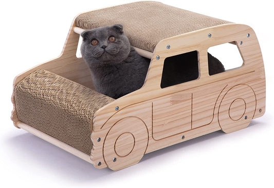 COZIWOW Cat Scratching Post Cardboard for Jumbo Adult Cat, Cat Scratcher Lounge, Scratch Pad with Catnip, Cat Bed Couch for House Animals & Pet Supplies > Pet Supplies > Cat Supplies > Cat Beds COZIWOW   