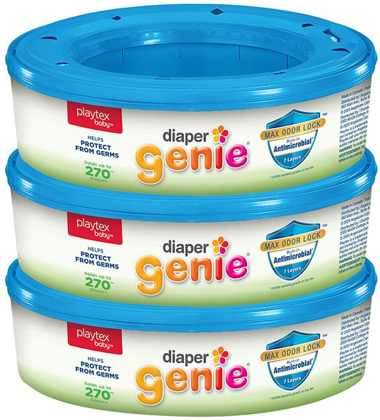 Playtex Baby Diaper Genie Refill Bags, Fresh, 270 Count, Pack of 3 Animals & Pet Supplies > Pet Supplies > Dog Supplies > Dog Diaper Pads & Liners Diaper Genie 270 Count (Pack of 3)  