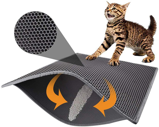 Pieviev Cat Litter Mat-Super Size Animals & Pet Supplies > Pet Supplies > Cat Supplies > Cat Litter Box Mats Pieviev Gray 30x24 Inch (Pack of 1) 
