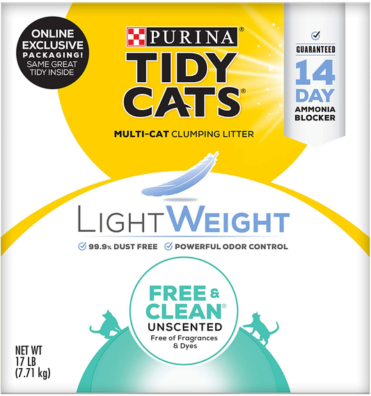 Purina Tidy Cats Lightweight Free & Clean Clumping Cat Litter Animals & Pet Supplies > Pet Supplies > Cat Supplies > Cat Litter Purina Tidy Cats Free & Clean 17 lb. Box 