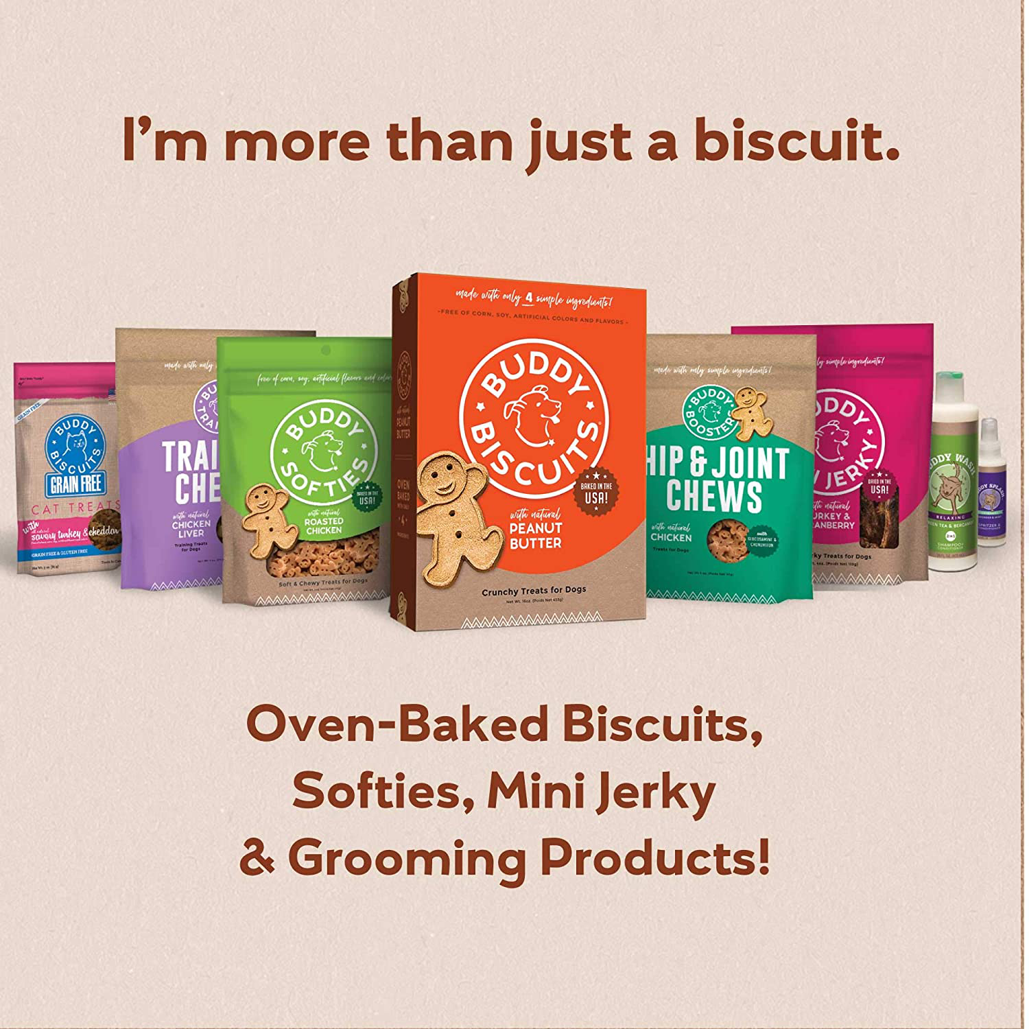 Buddy Biscuits, Soft & Chewy Treats for Small & Large Dogs, Made in USA Only, Training or Snack Size (Packaging May Vary) Animals & Pet Supplies > Pet Supplies > Dog Supplies > Dog Treats Buddy Biscuits   