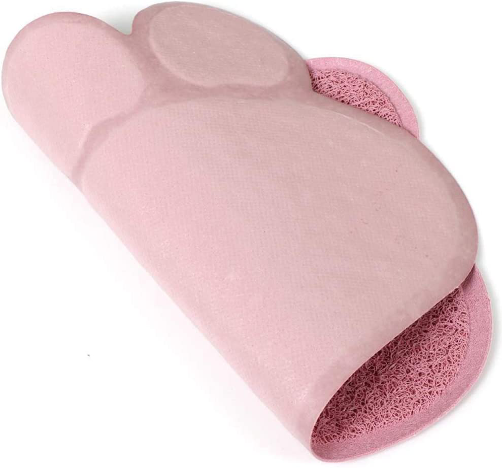 UEETEK Cat Litter Mat Non-Slip Pet Paw Shape Mat Pet Dog Cat Puppy Kitten Dish Bowl Food Water Placemat Mat 3040Cm (Pink) Animals & Pet Supplies > Pet Supplies > Cat Supplies > Cat Litter Box Mats UEETEK   