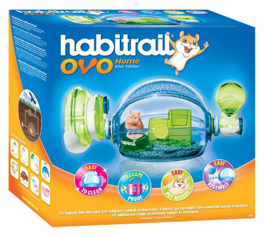 Habitrail Ovo Home, Blue Hamster Cage, Small Animal Habitat, Hamster Accessories Animals & Pet Supplies > Pet Supplies > Small Animal Supplies > Small Animal Habitat Accessories Habitrail   