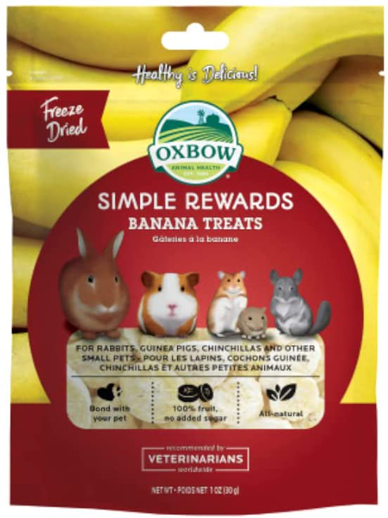 Oxbow (8 Pack) Simple Rewards Treats - Small Animals Banana 1 Oz