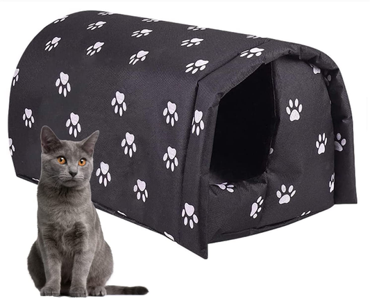 Cat House for Outdoor Cats in Winter, Outdoor Cat Houses for Feral Cats Weatherproof, Cat House Thickened Weatherproof Foldable, Stray Cats Shelter Animals & Pet Supplies > Pet Supplies > Cat Supplies > Cat Beds B/A   