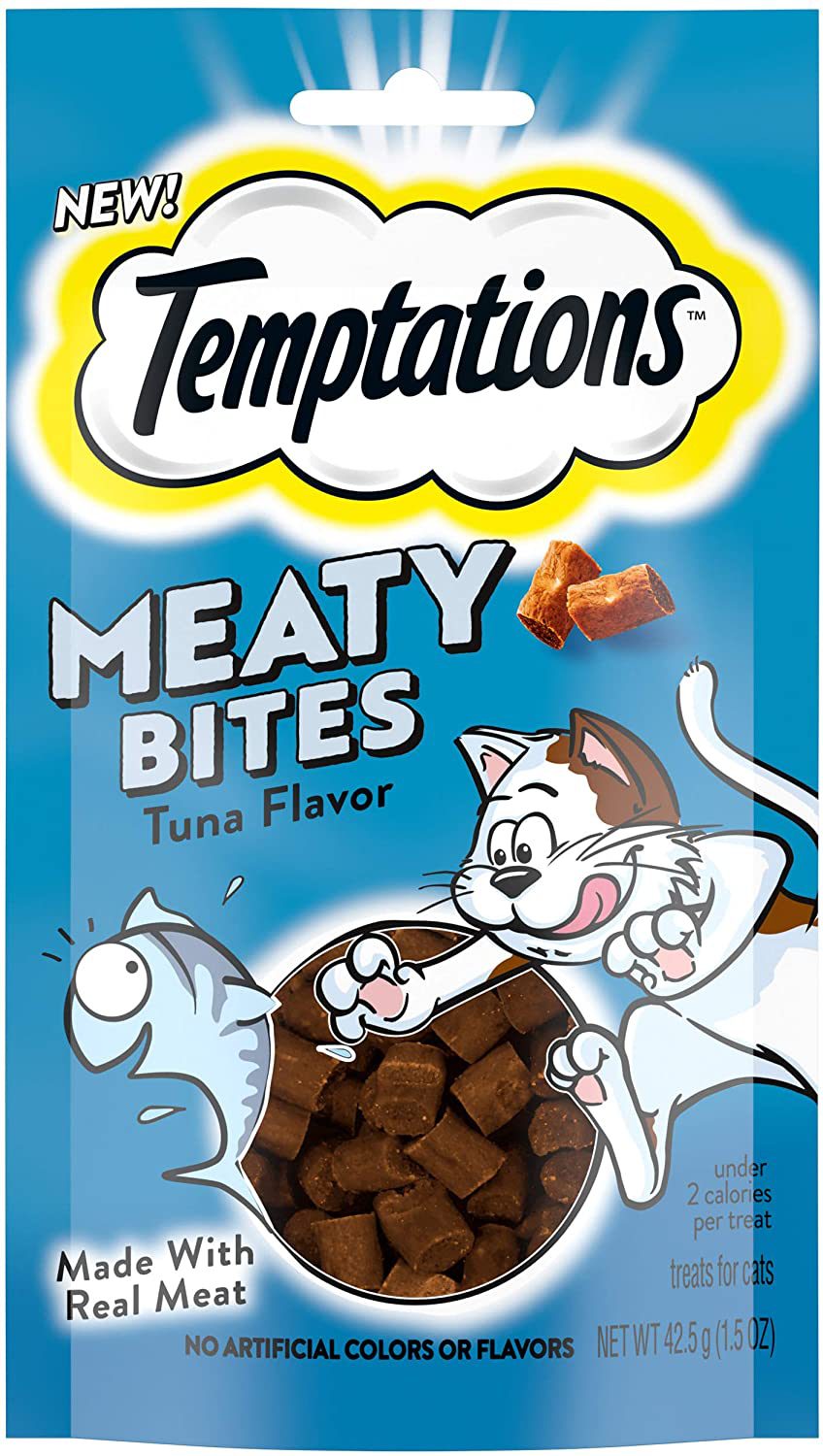 Temptations Meaty Bites, Soft and Savory Cat Treats, Pack of 7, Multiple Flavors Animals & Pet Supplies > Pet Supplies > Cat Supplies > Cat Treats Temptations Tuna 1.5 Ounce. (Pack of 7) 