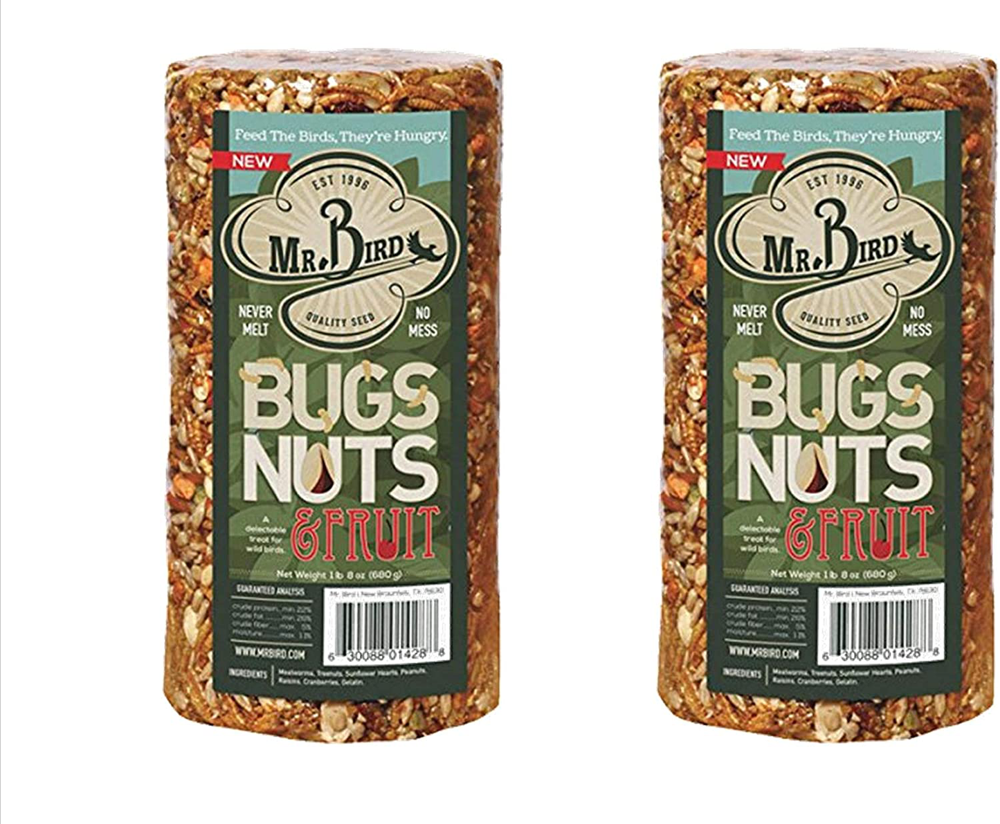 Mr. Bird'S Bugs, Nuts, & Fruit Small Wild Bird Seed Cylinder 24 Oz. Animals & Pet Supplies > Pet Supplies > Bird Supplies > Bird Food Mr. Bird   