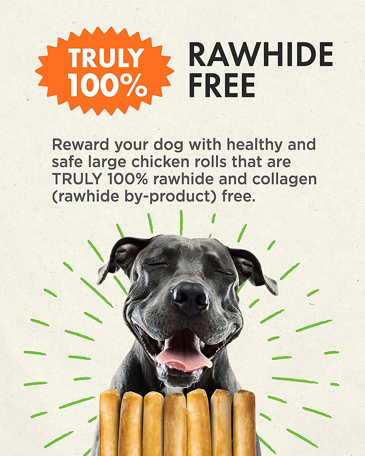 Canine Naturals Chicken Recipe Chew - 100% Rawhide Free and Collagen Free Dog Treats - Made from USA Raised Chicken - All-Natural and Easily Digestible Animals & Pet Supplies > Pet Supplies > Dog Supplies > Dog Treats Canine Naturals   