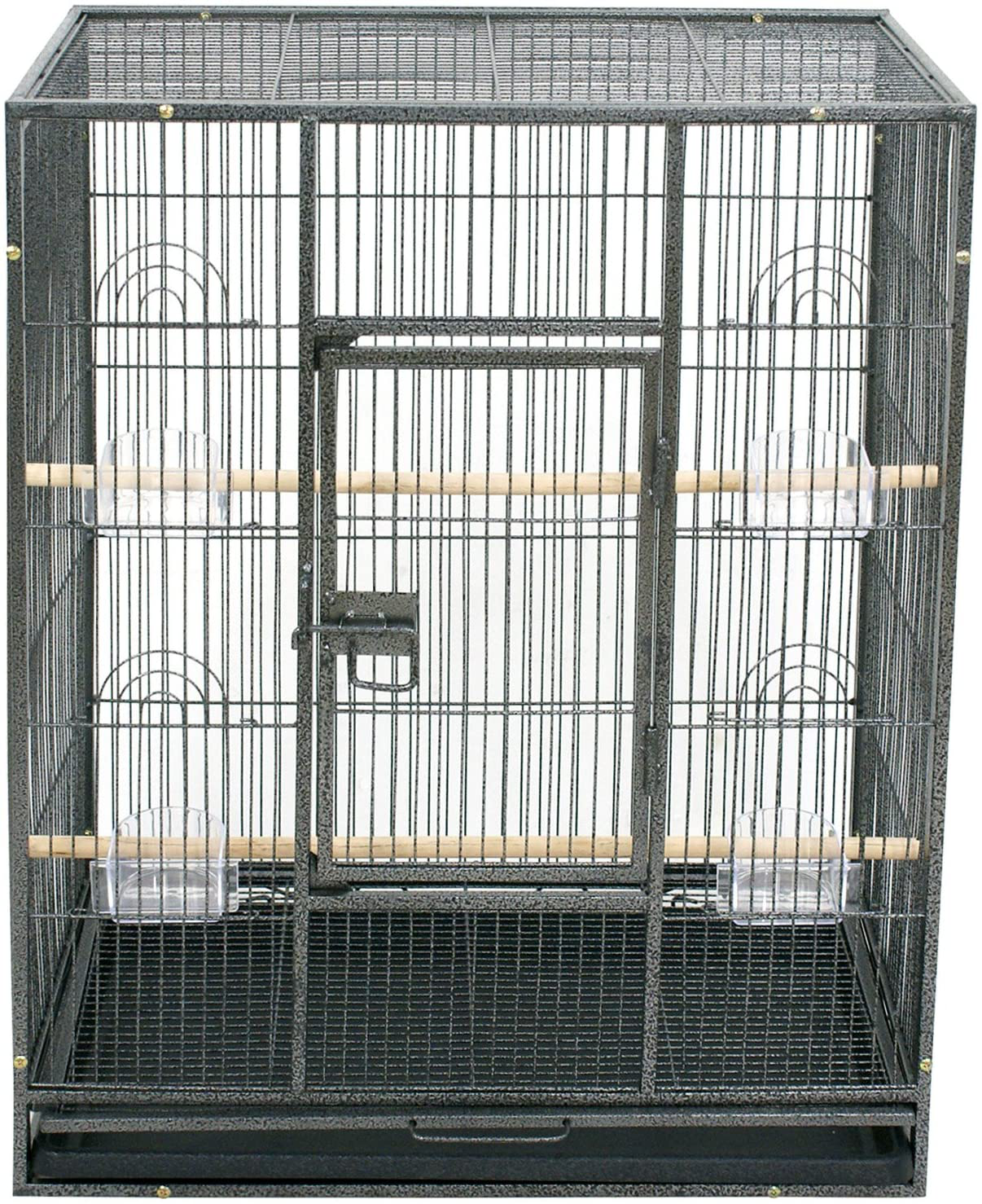 Junglea 53 Inches Bird Cage with Rolling Stand Wrought Iron Construction for Parrot Cockatiel Cockatoo Parakeet Macaw Finches Pet Supplies Animals & Pet Supplies > Pet Supplies > Bird Supplies > Bird Cages & Stands JungleA   