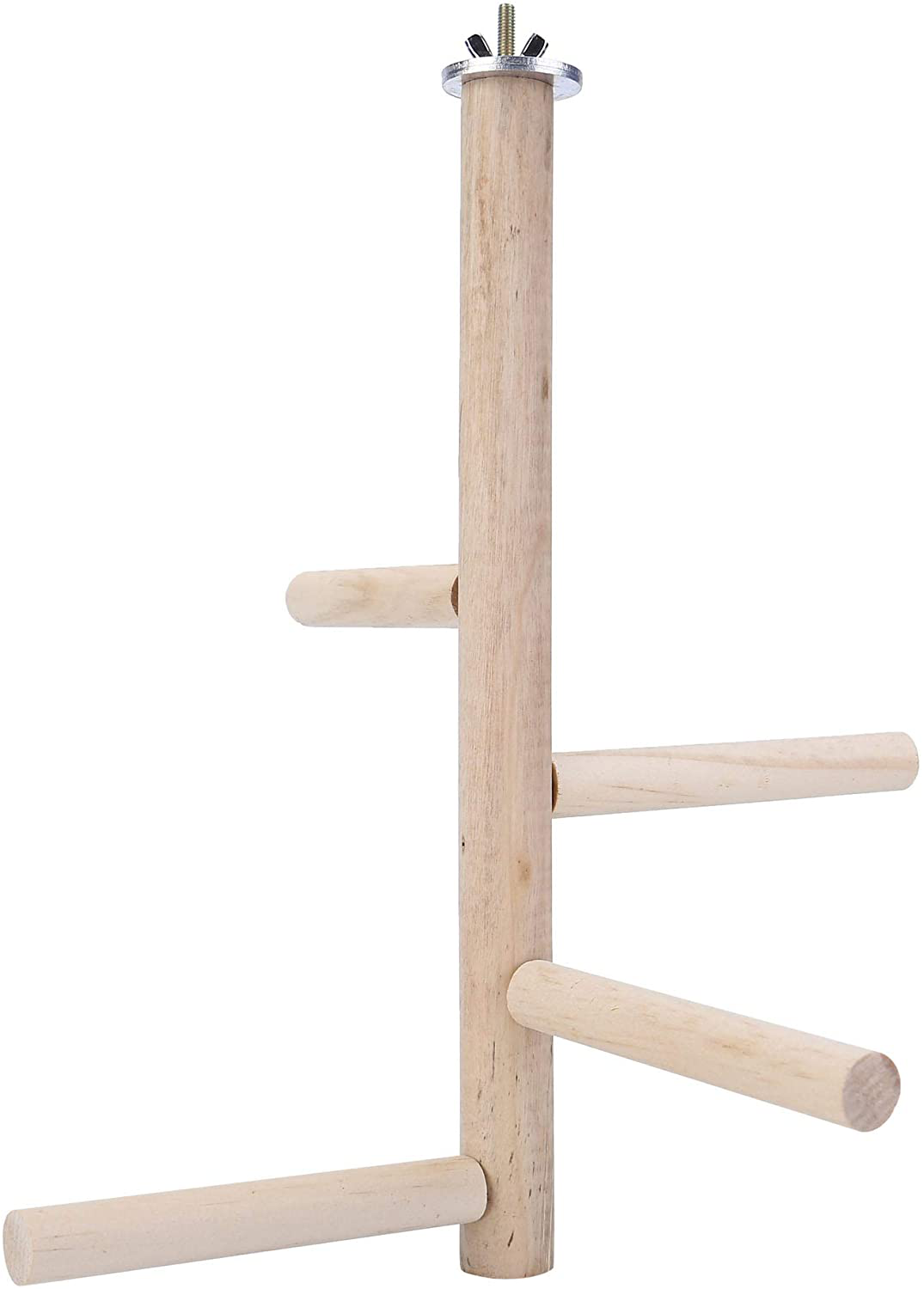 Filhome Bird Perch Stand Toy, Natural Wood Parrot Perch Bird Cage Branch Perch Accessories for Parakeets Cockatiels Conures Macaws Finches Love Birds Animals & Pet Supplies > Pet Supplies > Bird Supplies > Bird Cage Accessories Timwaygo   