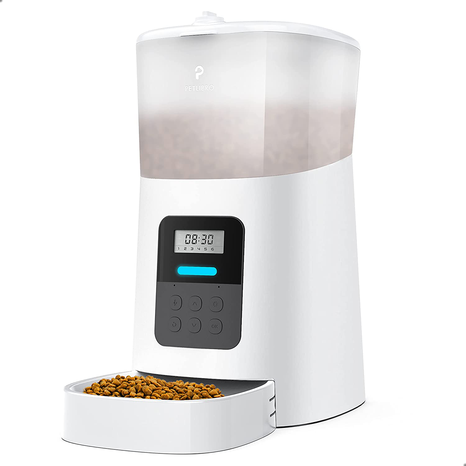 PETLIBRO Automatic Cat Feeder, 6L Auto Pet Cat Dry Food Dispenser with Clog-Free Design, Low Food LED Indication, 0-50 Portion Control for 1-6 Meals Daily, 10S Voice Recorder for Small & Medium Pets Animals & Pet Supplies > Pet Supplies > Dog Supplies > Dog Houses PETLIBRO Grey 6L 