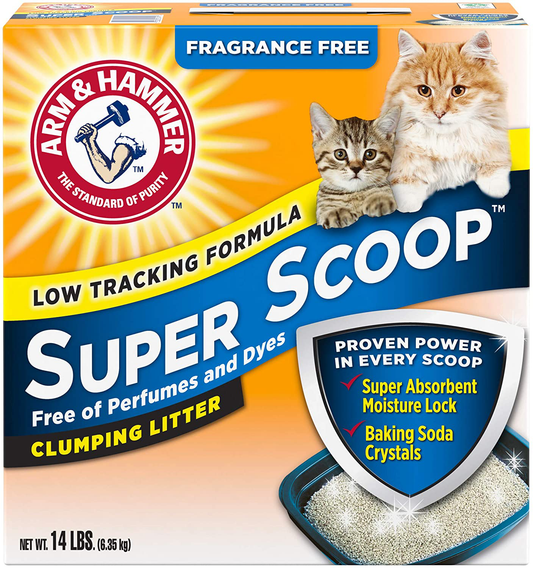 Arm & Hammer Super Scoop Litter, Fragrance Free, 14 Lbs Animals & Pet Supplies > Pet Supplies > Cat Supplies > Cat Litter Box Liners Arm & Hammer   