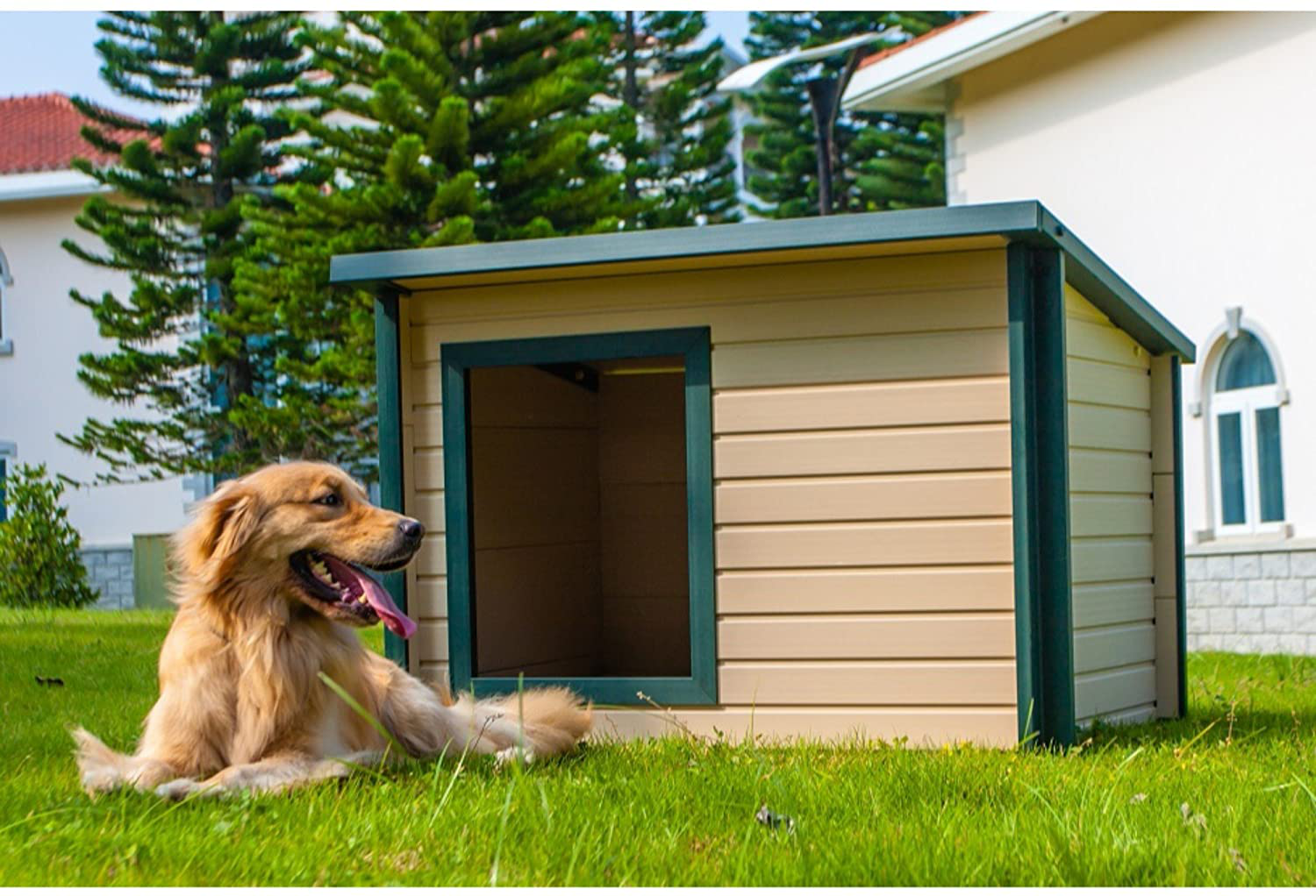 Ecoflex Rustic Lodge Style Dog House Animals & Pet Supplies > Pet Supplies > Dog Supplies > Dog Houses New Age Pet   