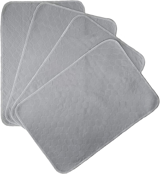Kluein Pet Training Pads for Dogs | 4-Pack Grey | Non-Slip Absorbent | Washable Pads for Dogs Cat Rabbit Guinea Pig Small Pets, Travel Carrier, Dog Crate Mat, Food Mat Animals & Pet Supplies > Pet Supplies > Dog Supplies > Dog Diaper Pads & Liners Kluein Pet Grey 4-Pack M 24x36in 