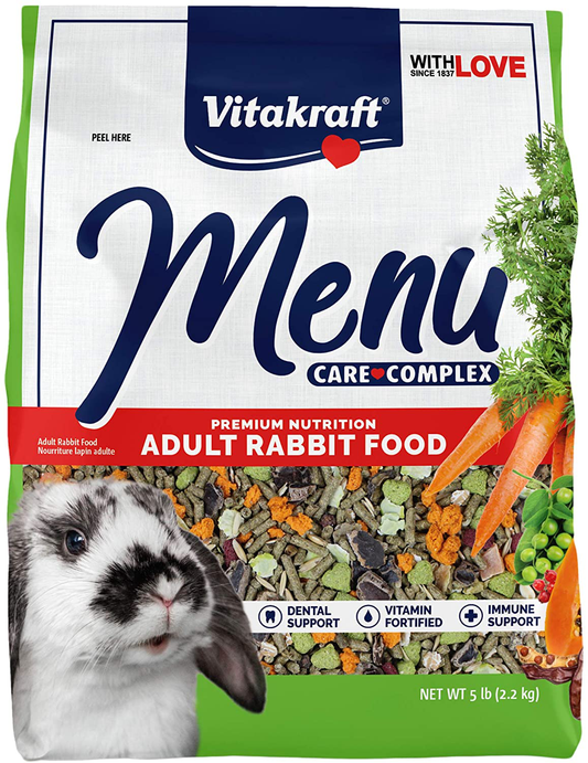 Vitakraft Menu Vitamin Fortified Pet Rabbit Food, 5 Lb. Animals & Pet Supplies > Pet Supplies > Small Animal Supplies > Small Animal Food Vitakraft   