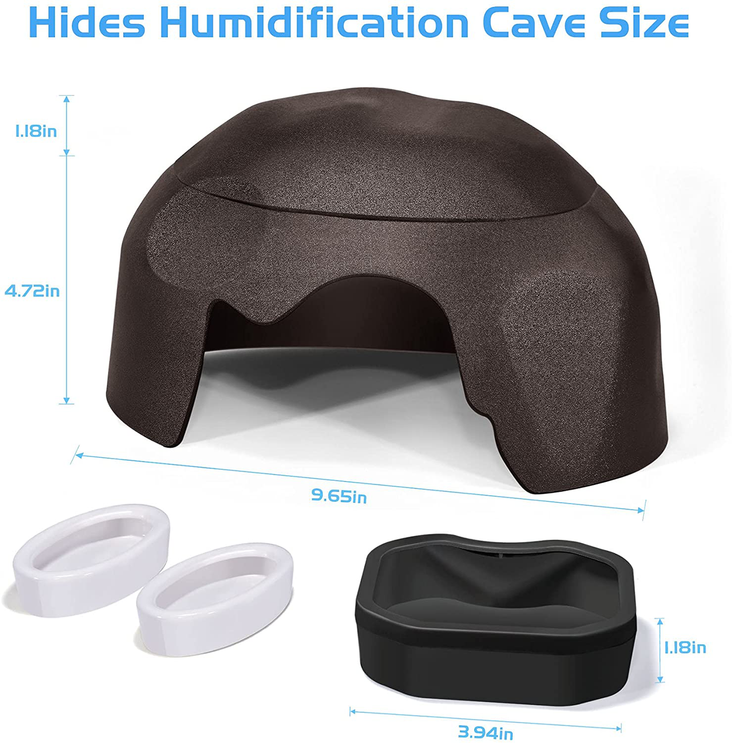 Fischuel Reptile Hides Humidification Cave Help Your Pets Shedding, a Damp Hideout with Natural Rock Designto, Suitable for Bearded Dragons Lizards Leopard Gecko Spiders Turtles and Snakes Animals & Pet Supplies > Pet Supplies > Reptile & Amphibian Supplies > Reptile & Amphibian Habitat Heating & Lighting Fischuel   