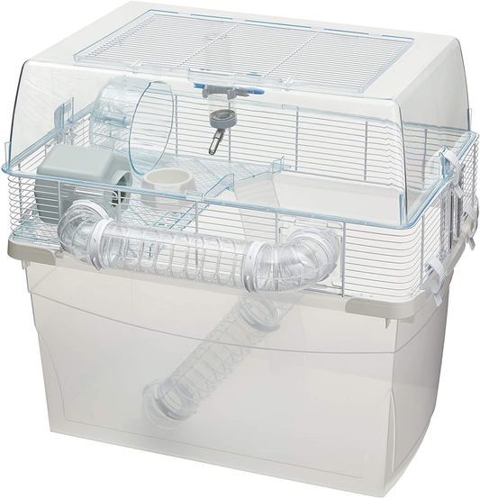 Duna Space Gerbil & Hamster Cage, Extra-Deep 11.5-Inch Base Promotes Instinctual Burrowing While Containing Litter & Debris, Includes ALL Accessories and Play Tunnels, 22.6L X 18.7W X 21.5 Inches Animals & Pet Supplies > Pet Supplies > Small Animal Supplies > Small Animal Habitat Accessories Ferplast   